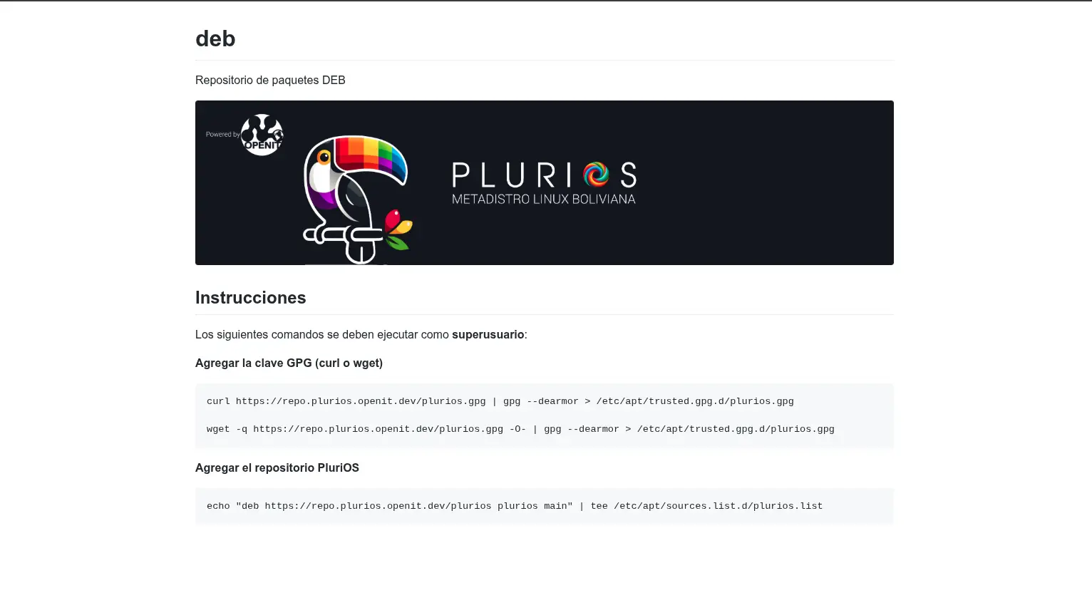Repositorio DEB PluriOS
